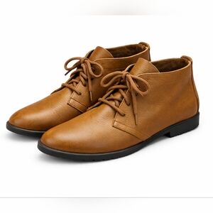 G.H. Bass & Co. Leather Lace Up Tan Loafer Ankle Boot Shoes